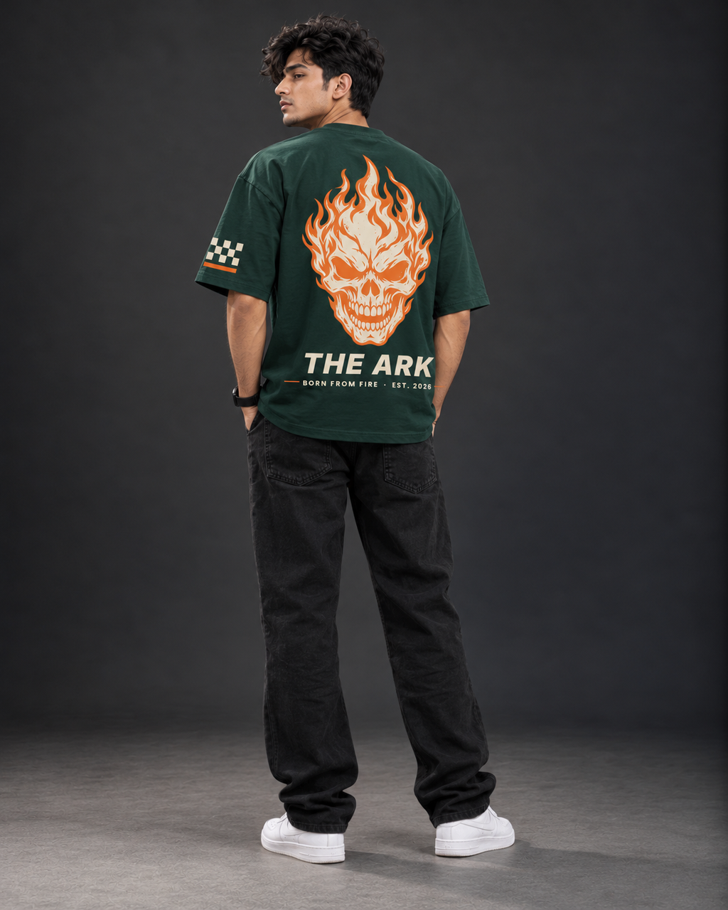 NEXT-GEN Racing Oversized Tee | Bottle Green