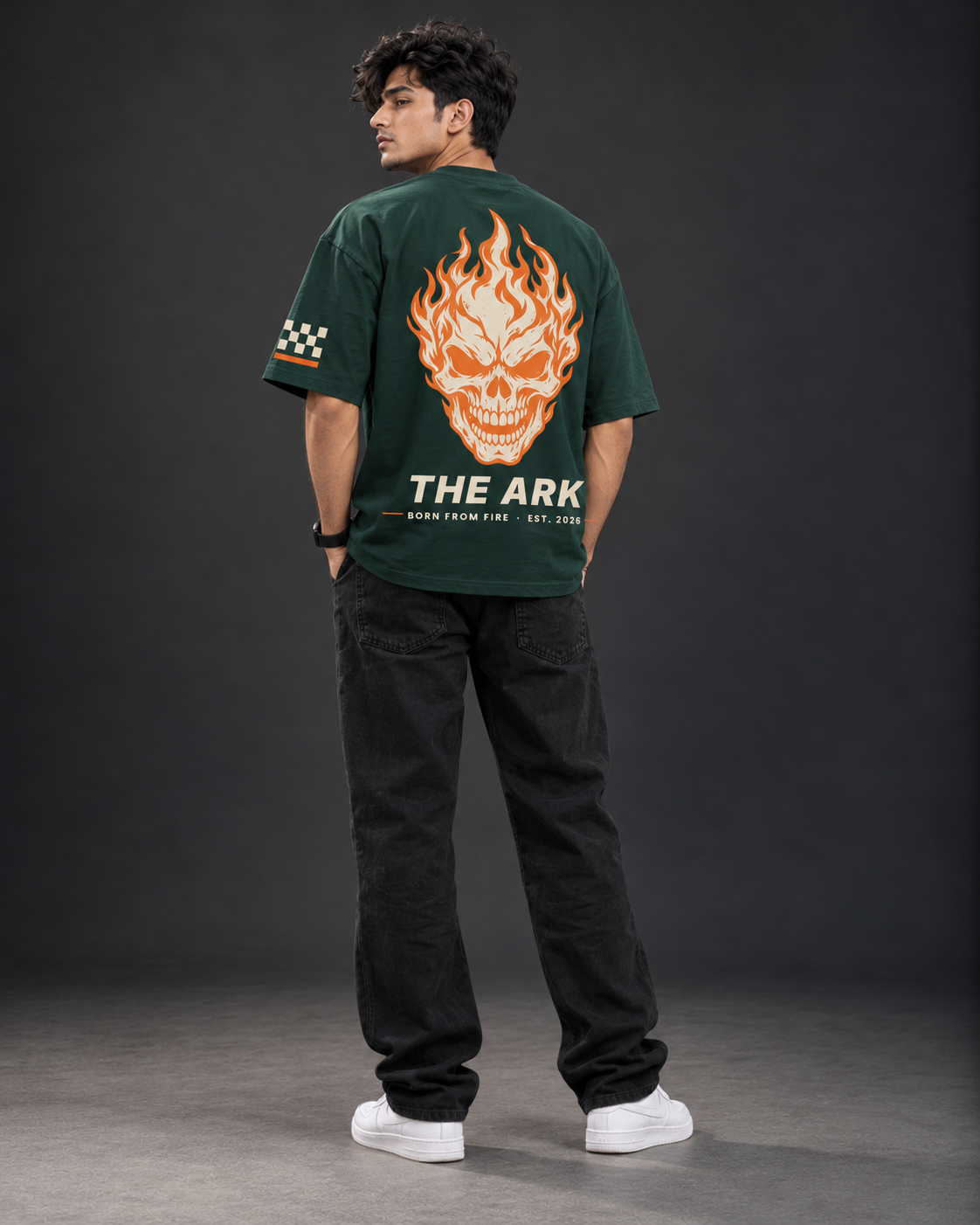 NEXT-GEN Racing Oversized Tee | Bottle Green